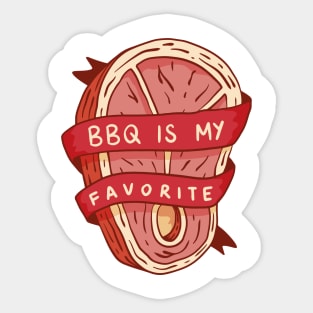 B B Q T Shirt Sticker